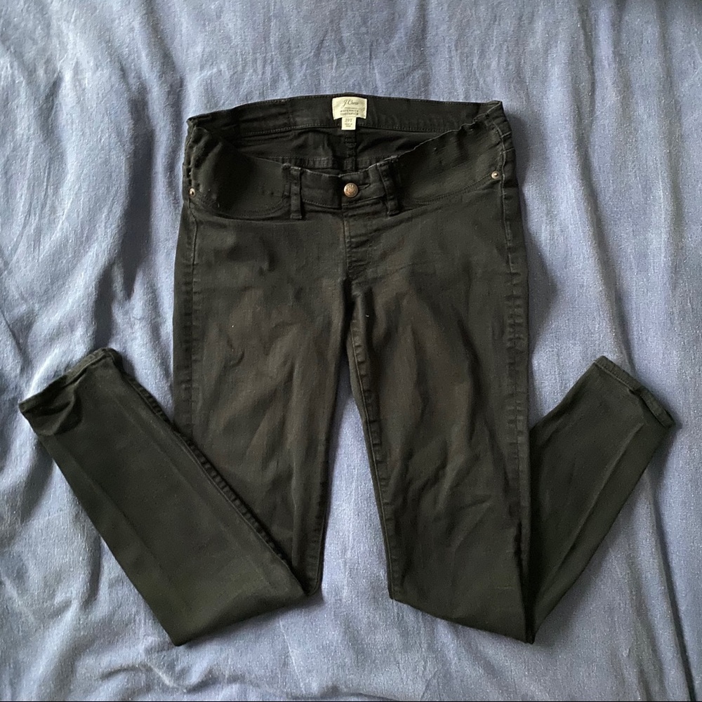 J Crew black toothpick maternity jeans